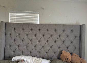 King Bedframe With headboard and 2 box springs