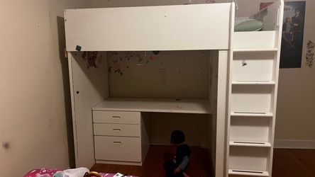 Loft bed with Dresser