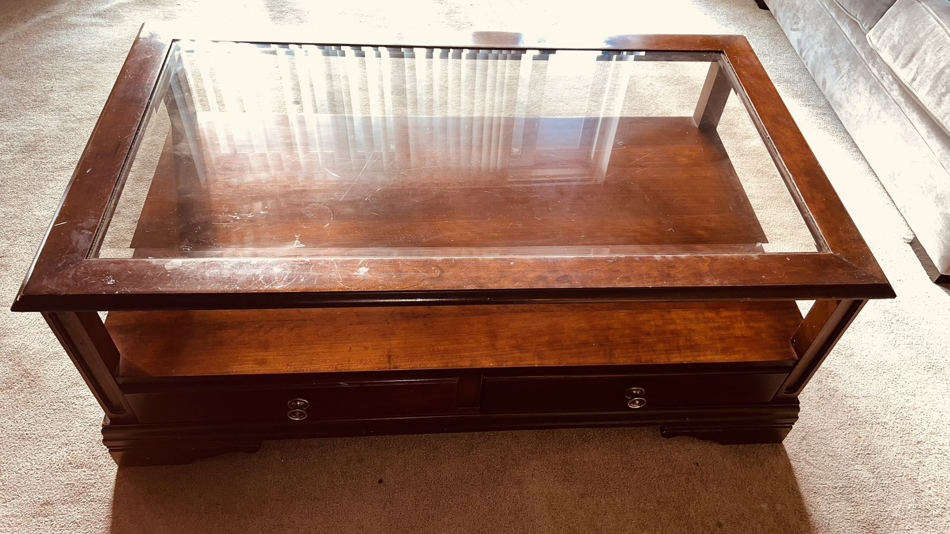 Wooden Coffee Table With 2 end Tables