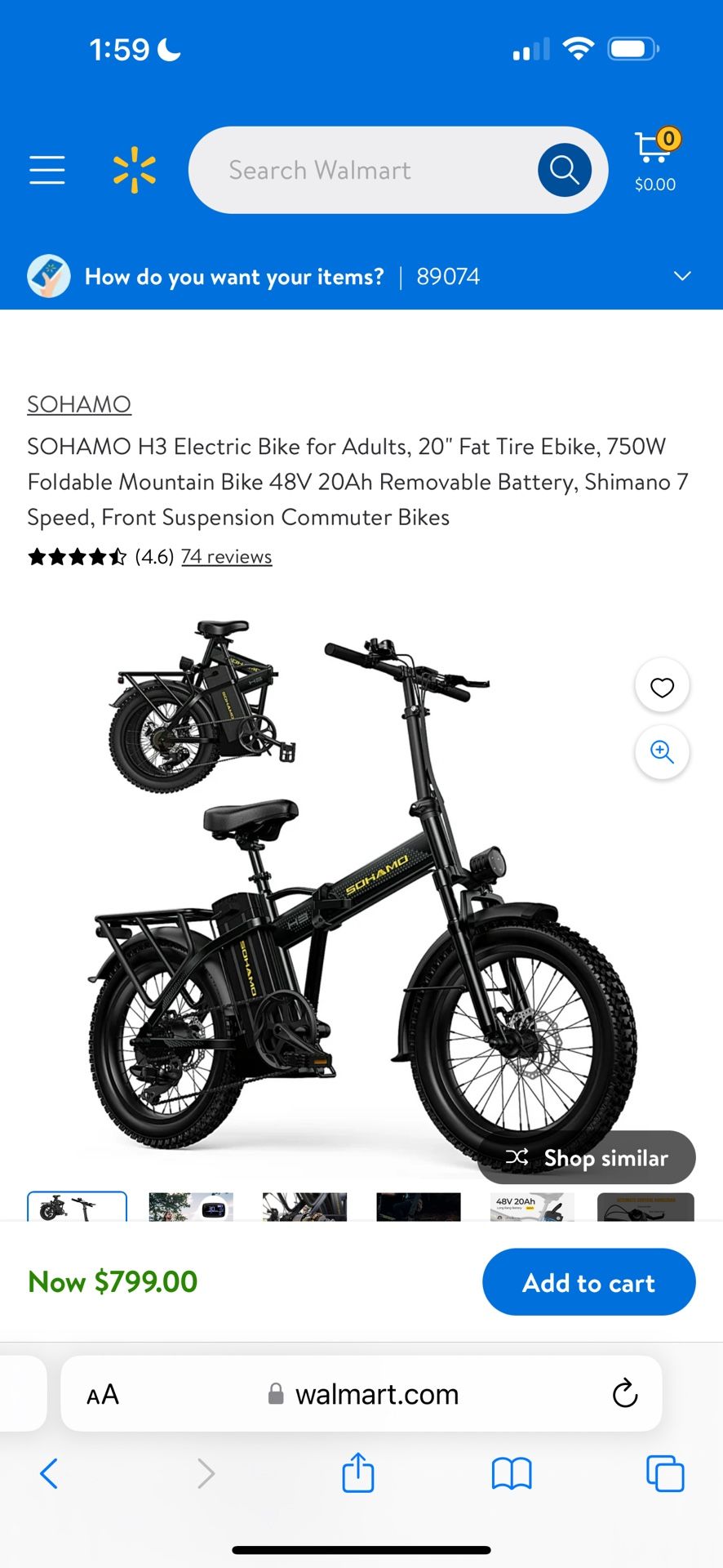 SOHAMO H3 FOLDING ELECTRIC BIKE (EXCELLENT CONDITION)