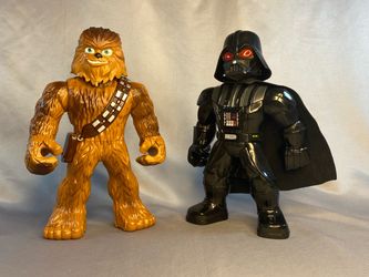 Playskool Star Wars Jedi Force Galactic Heroes Darth Vader Chewbacca Figure Lot