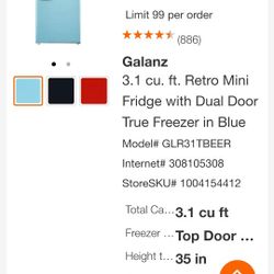 Brand New Galanz Retro Refrigerator $200 Pickup In Oakdale 