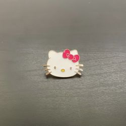 Hello Kitty Logo Pin NEW Cat Anime Japan Metal Enamel Pinback Brooch Jewelry