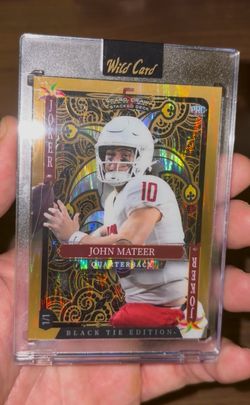 John Mateer 1/1 ultra rare black tie edition Joker Wild Card