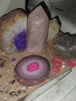 Purple Agate Geode Crystal Bookend/Paperweights