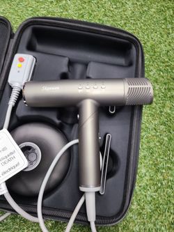 Hair dryer with diffuser, ionic hair dryer with foldable handle, 110,000 rpm brushless motor, fast drying, low noise, lightweight design, professional