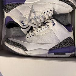 Air Jordan 3 Retro Purple (fair condition)