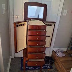 Jewelry Cabinet Wooden Jewelry Armoire 
