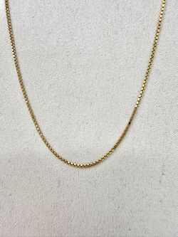 18k Yellow Gold 16" Box Chain