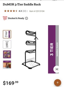 DuMOR 3-Tier Saddle Rack