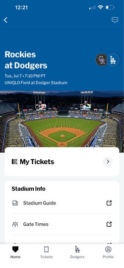 Rockies Vs. Dodgers Tuesday 7/726 Uniqlo Field