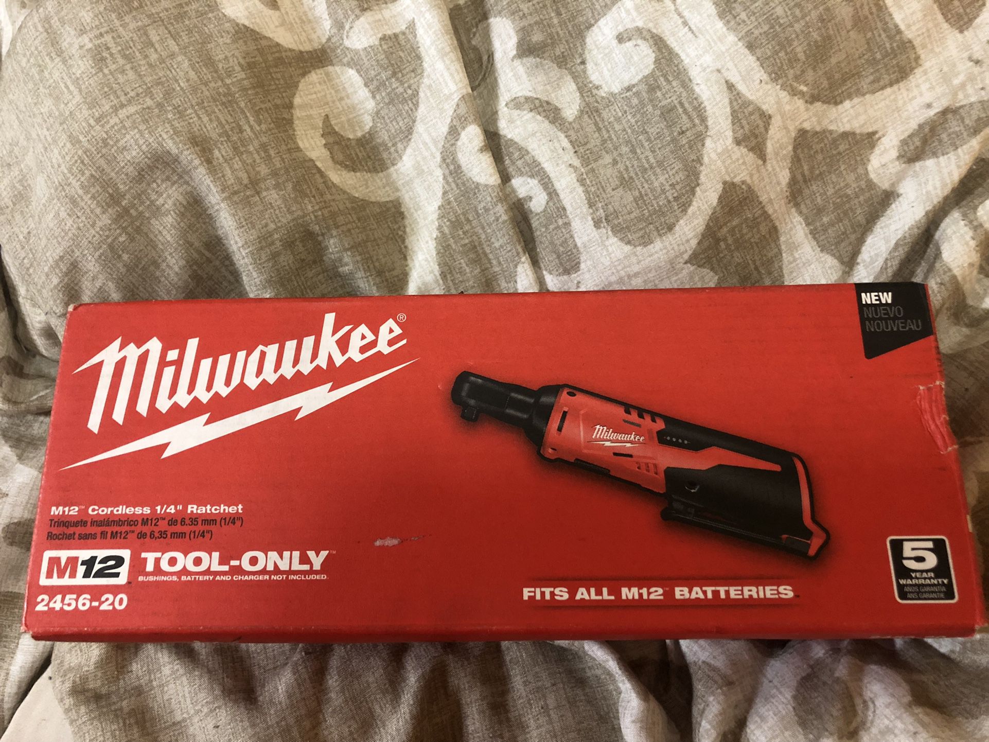 Milwaukee M12 Cordless 1/4” Ratchet Tool Only