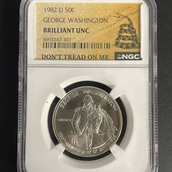 1982-D George Washington Half Dollar Brilliant UNC