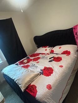 Couch,table, & king bed with bedframe