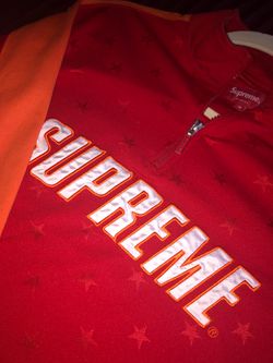 Supreme Red pull over track jacket Thumbnail