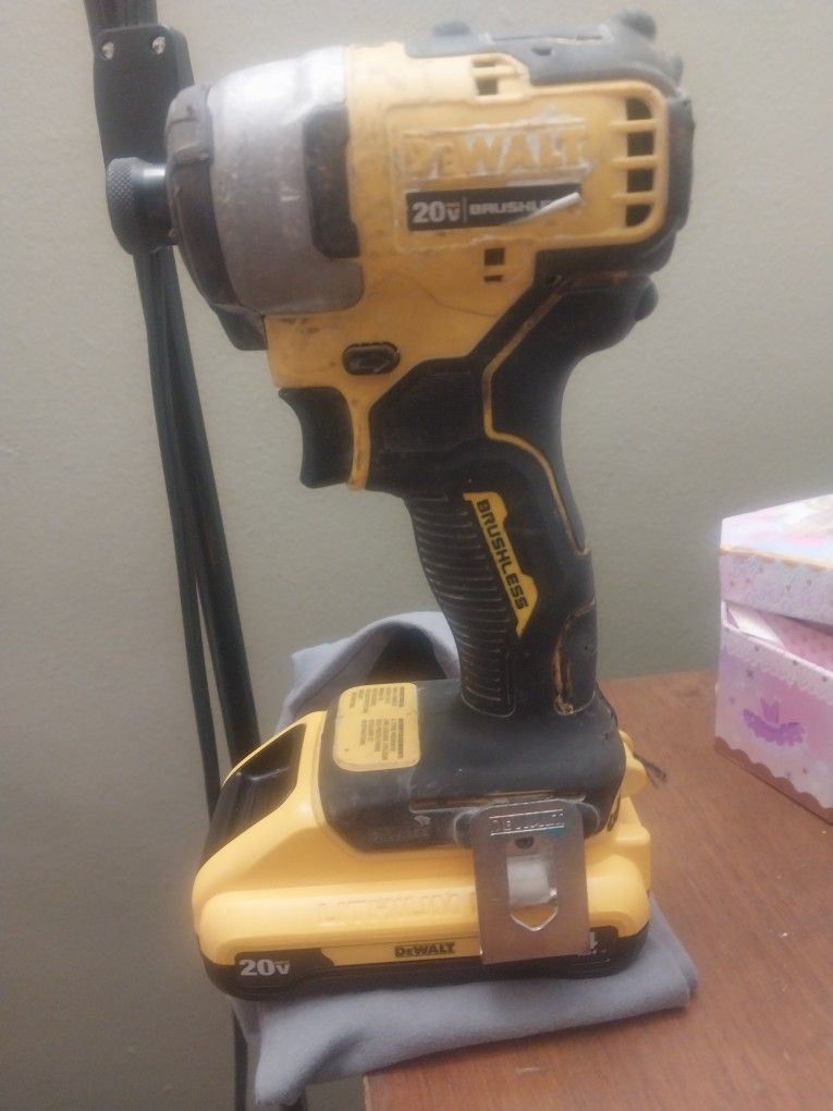 Dewalt Impact Gun And Batteries And Charger