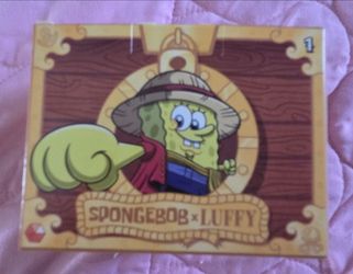 SpongeBob SquarePants x Luffy toy box from the 2026 McDonald's Happy Meal collaboration with One Piece.