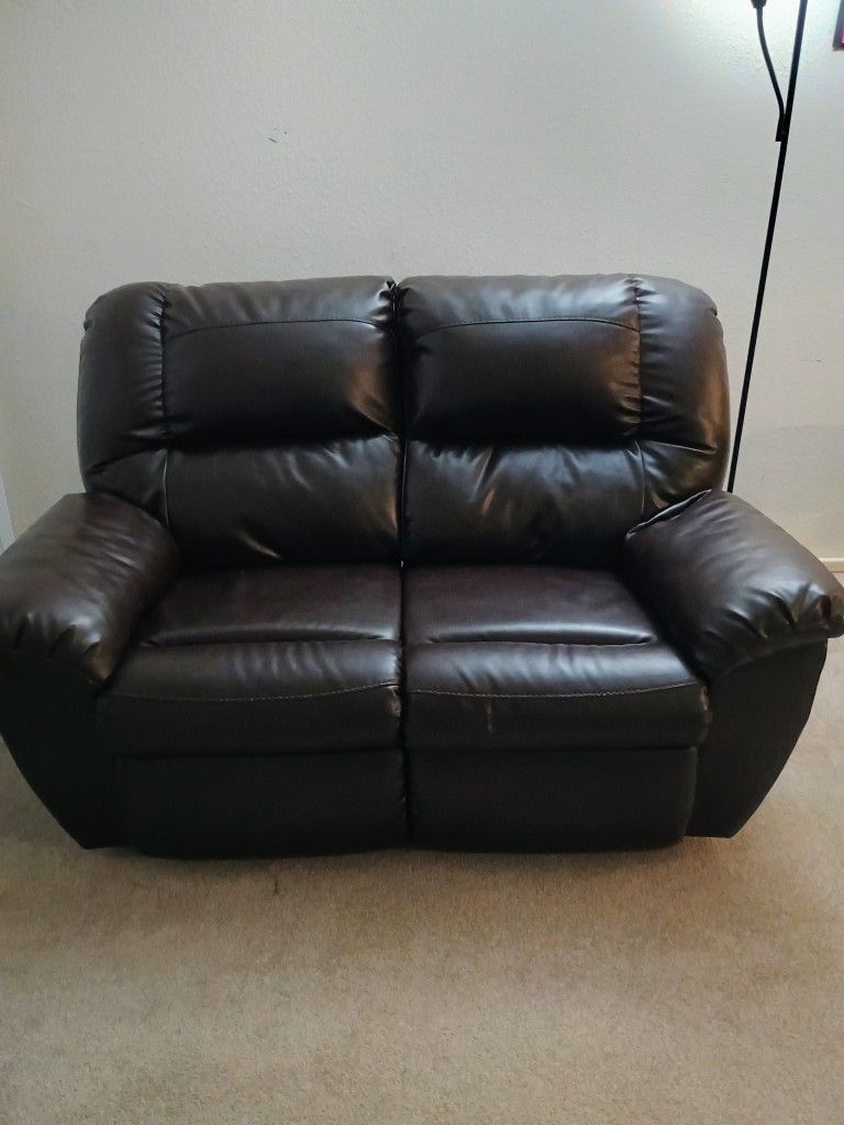 Ashley Leather Recliner Loveseat Sofa