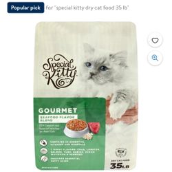 Special Kitty Gourmet Formula Dry Cat Food, Seafood Flavor Blend, 35 1b