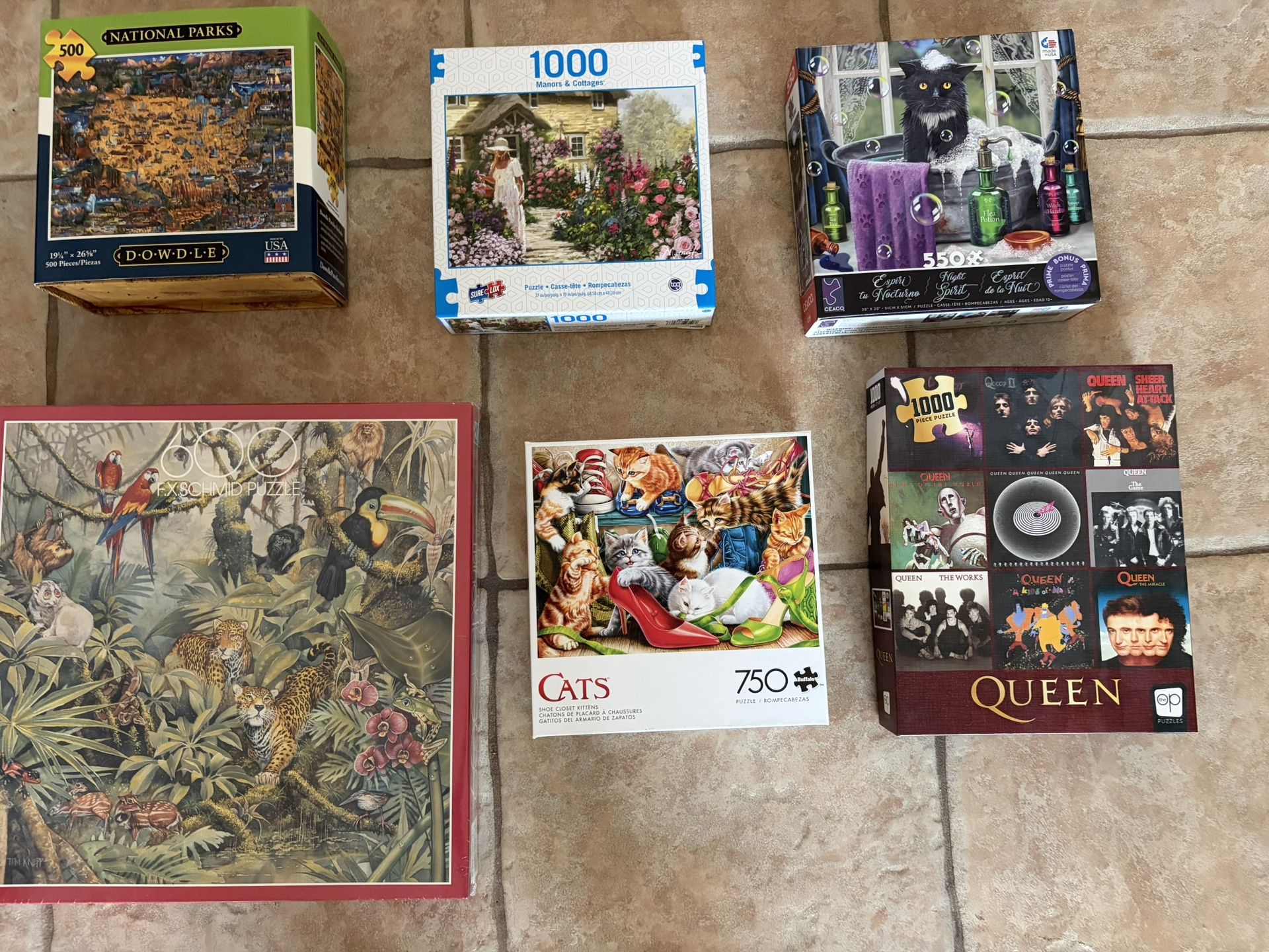 6 Jigsaw Puzzles. $15 For All