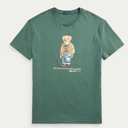 New Polo Ralph Lauren Custom Polo Bear Men's T-Shirt, (Green) Size 2XL  L