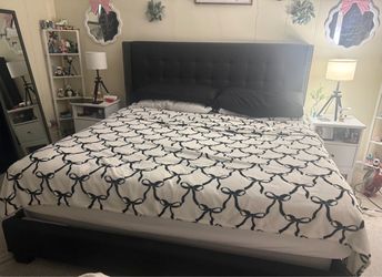 King size headboard and bed frame