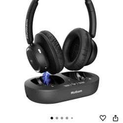 MUTBAM Wireless Headphones for TV, TV Headphones Wireless for Seniors with Charging Dock & Transmitter,
