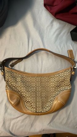 Vintage coach jacquard mini hobo bag