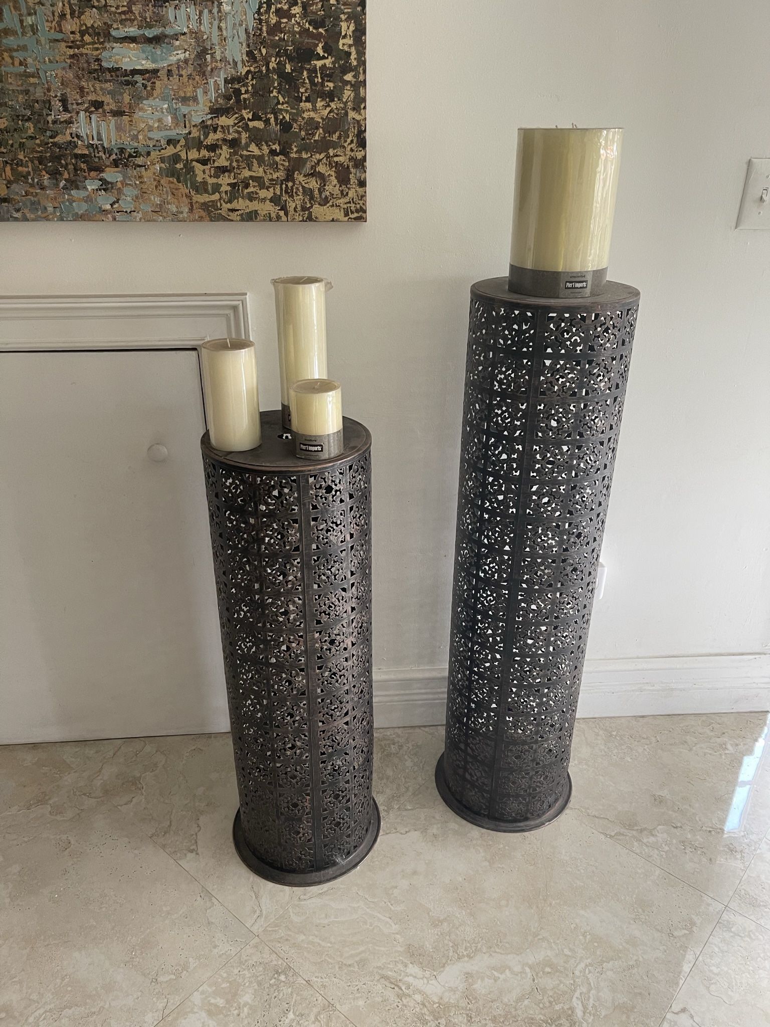 Pier 1 Imports Pillar Floor Candle Holder