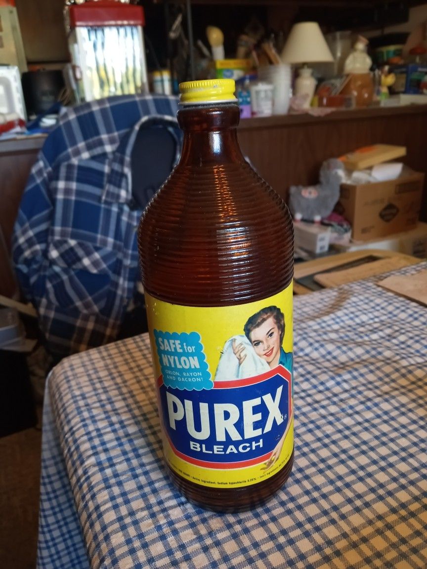 Amber Purex Bleach Bottle 1 Qt