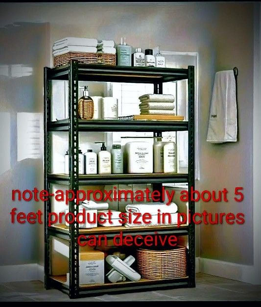 5 Tier Heavy Duty Shelf, Garage Or Pantry Shelf. Super Sturdy. 