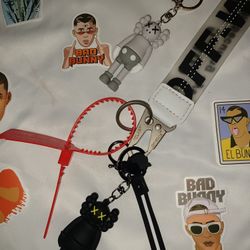 Off-white Keychain With Kaws Doll ♡