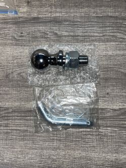 2” hitch ball and receiver pin. Both brand new