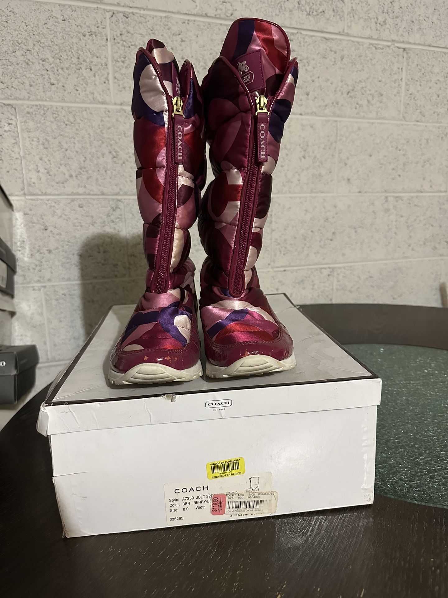 Coach Snow Boots Size 8