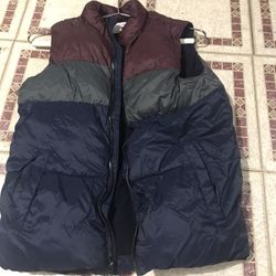 Old Navy Tricolor Puffer Vest XL Boys 14-16
