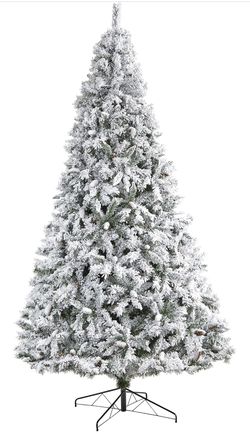 Christmas Tree 10 Ft With Snow Design 