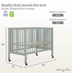 Baby crib with mattress