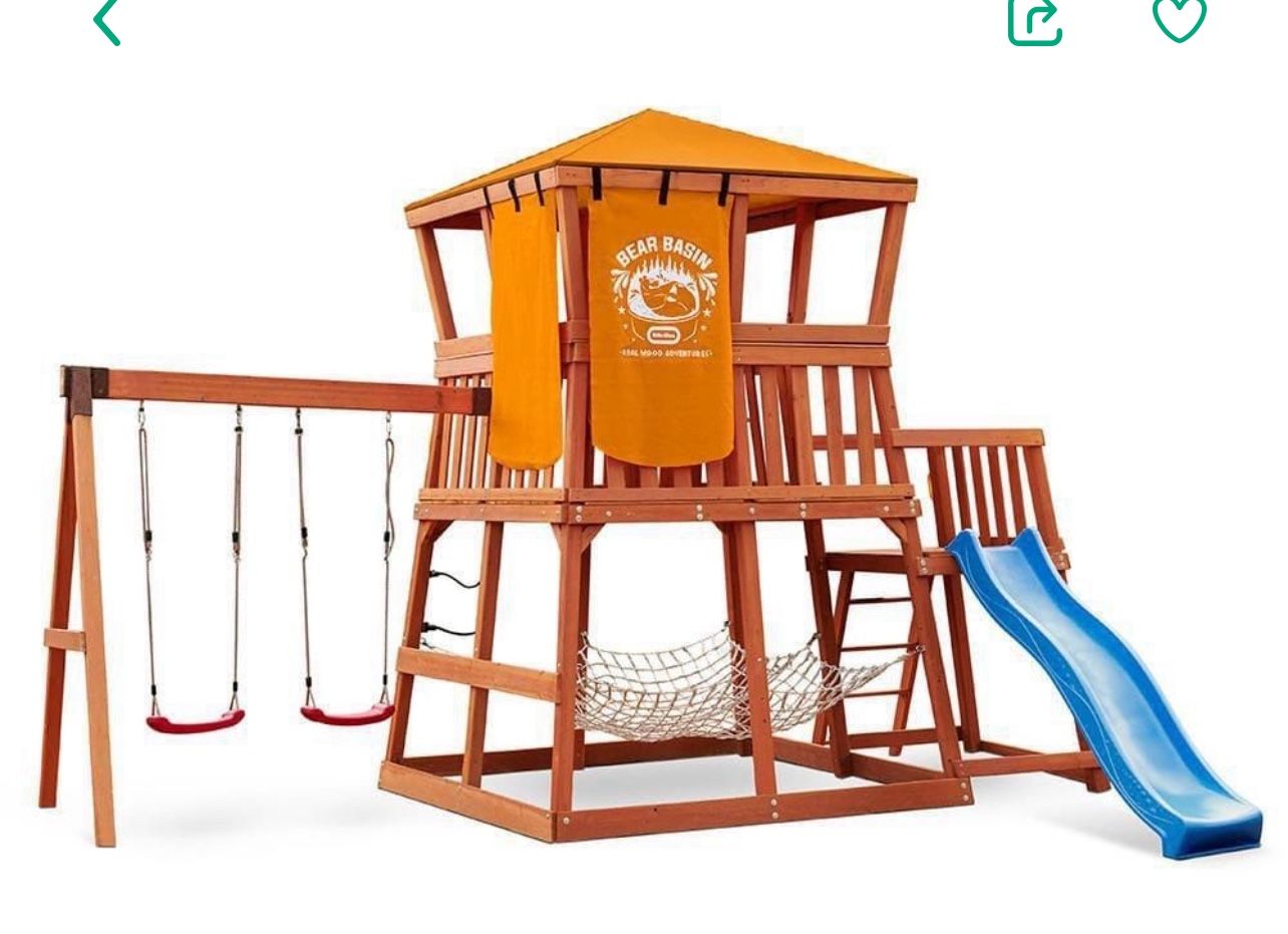 ittle Tikes Real Wood Adventures Bear Basin Outdoor Playset