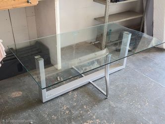 Glass Top Coffee Table with Chrome Base