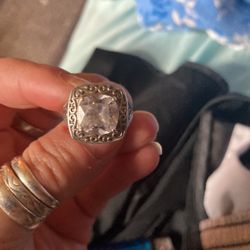 Beautiful Sterling Silver Ring With Rodium Finish 