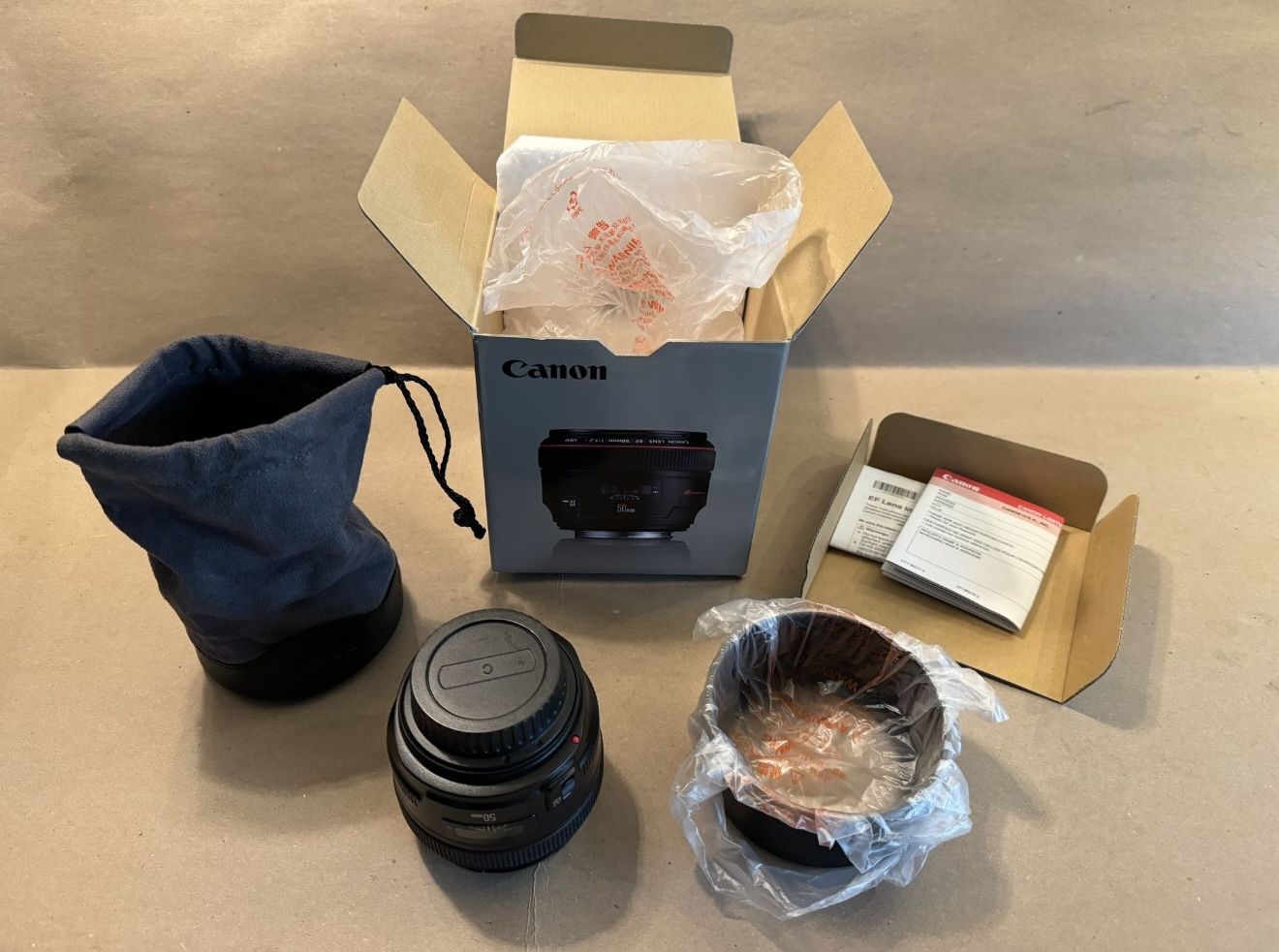 New Canon EF 50mm f/1.2 lens In Box