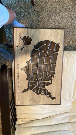 Howdy owl RV US push pin travel map