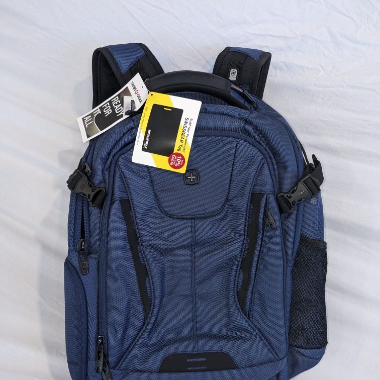 SwissGear ScanSmart Laptop Bag Navy Ballistic Fits 15-Inch Blue