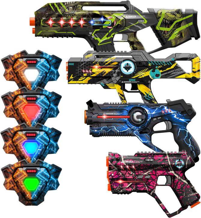 Set of 4 Tag Laser Tag, Lazer Tag Sets with Gun and Vest FO... A...