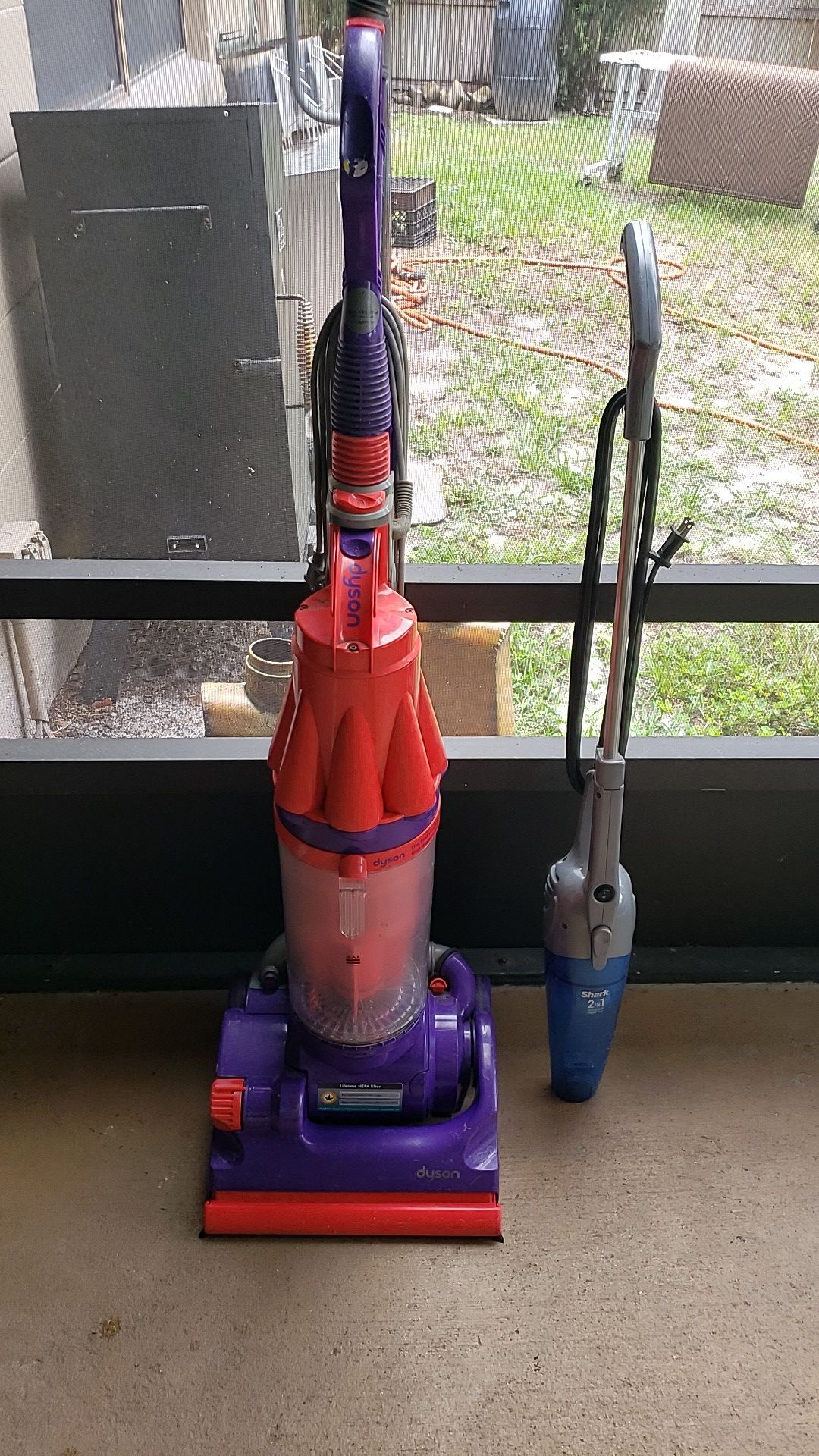 Dyson and Shark 2 in 1 Vacumms