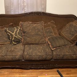 Couch And Love Seat With Pillows 