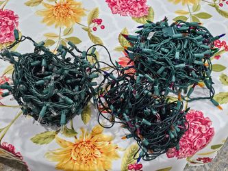 3 long bundle barely used holiday lights. Multicolor and warm gold.
