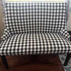 Black & White Checkered Bench