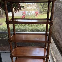 Elegant Solid Wood Mahogany Étagère
