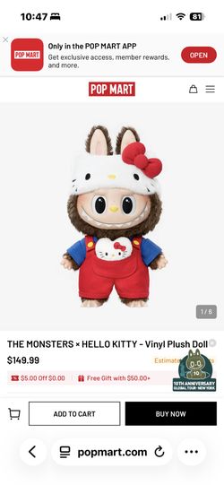 Labubu The Monster Hello Kitty Brand New In Box